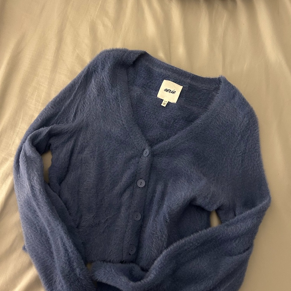 Aerie Soft Blue Cardigan Sweater